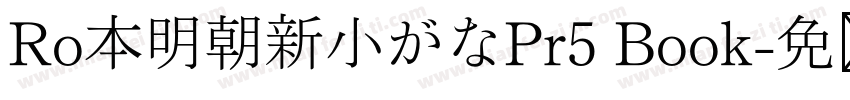 Ro本明朝新小がなPr5 Book字体转换